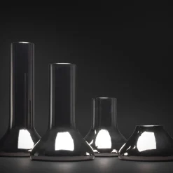 Set di tre vasi in platino Beuta di Corrado Corradi Dell'Acqua