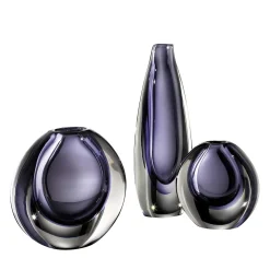 Set di tre vasi viola Mila