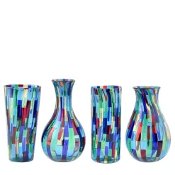 Set di 4 vasi Acquamarina di Angelo Ballarin