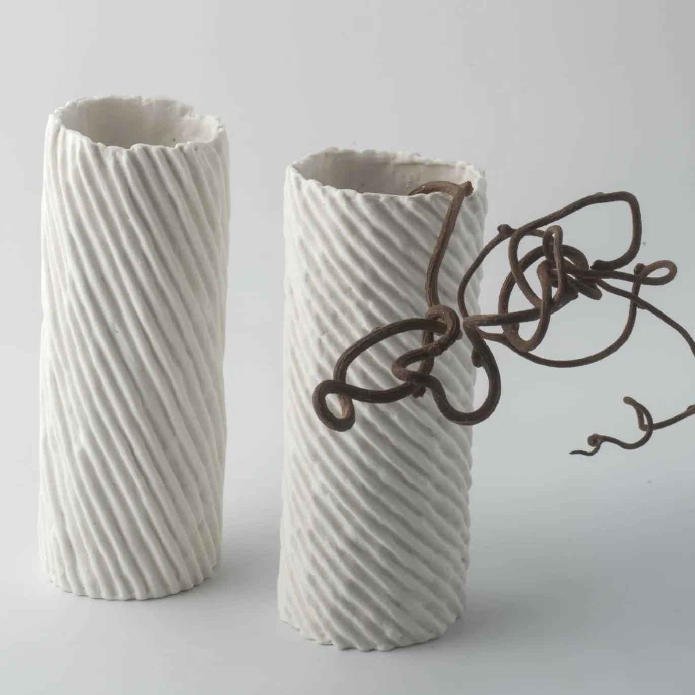 Set di 2 Vasi Decorativi Paesaggio 13 di Nino Basso