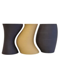 Set di 3 vasi decorativi Turan curvi