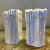 Set di 2 vasi scultorei Ivory 3&4 in porcellana