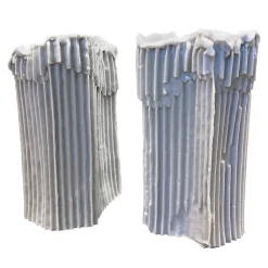 Set di 2 vasi scultorei Ivory 3&4 in porcellana