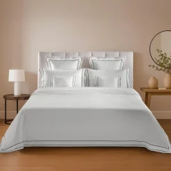 Set lenzuola Horizon in Cotone Satinato Bianco