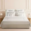 Set Lenzuola QENA ricamate in Cotone Percalle Bianco