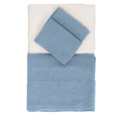 Set letto estivo azzurro