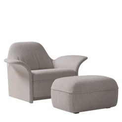 Set Poltrona e Pouf Albatro Beige