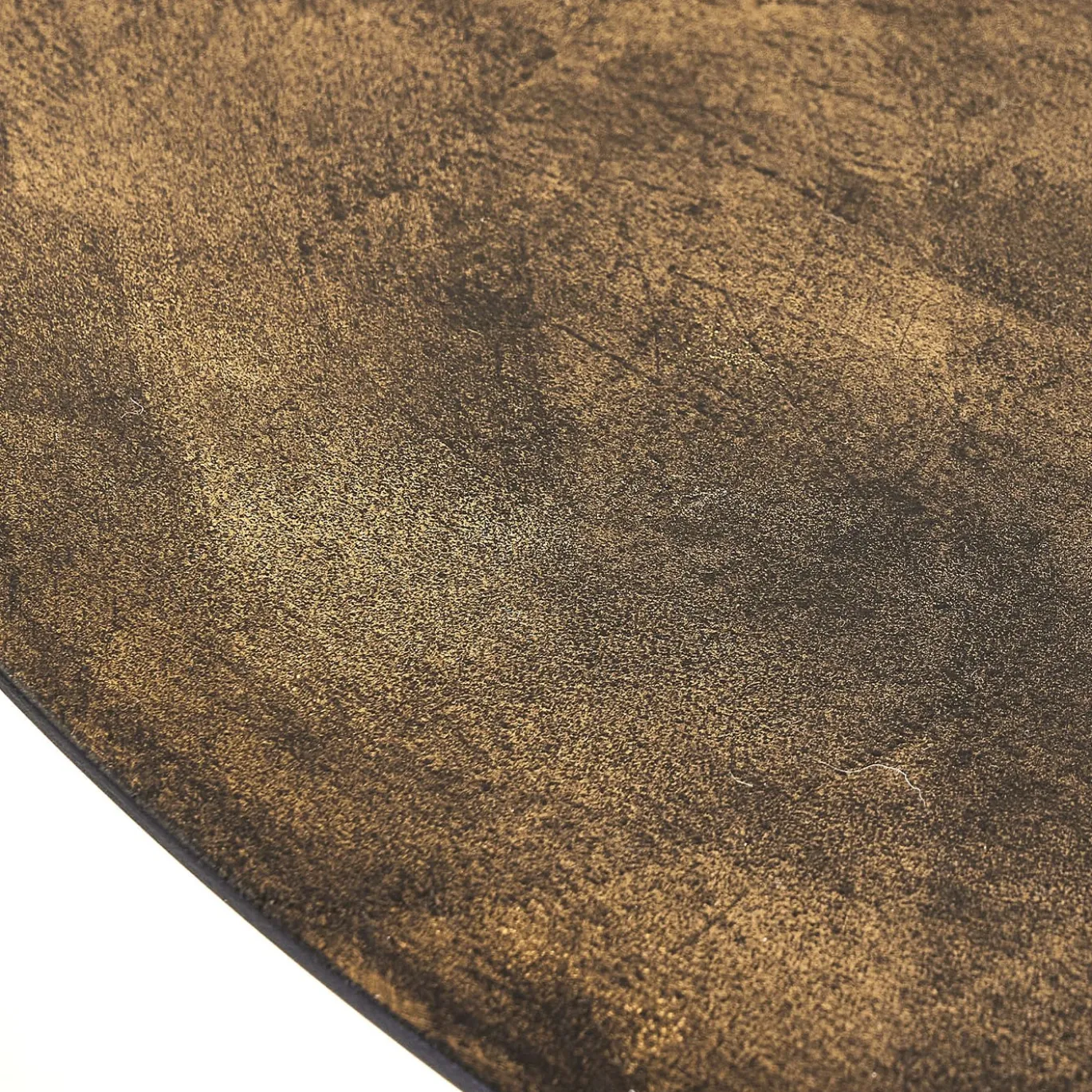 Settanta Console Ovale Grande Con Top In Resina Spatolata Color Bronzo