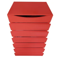 Settimino Rosso in legno di frassino verniciato