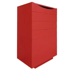 Settimino Rosso in legno di frassino verniciato