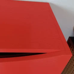 Settimino Rosso in legno di frassino verniciato