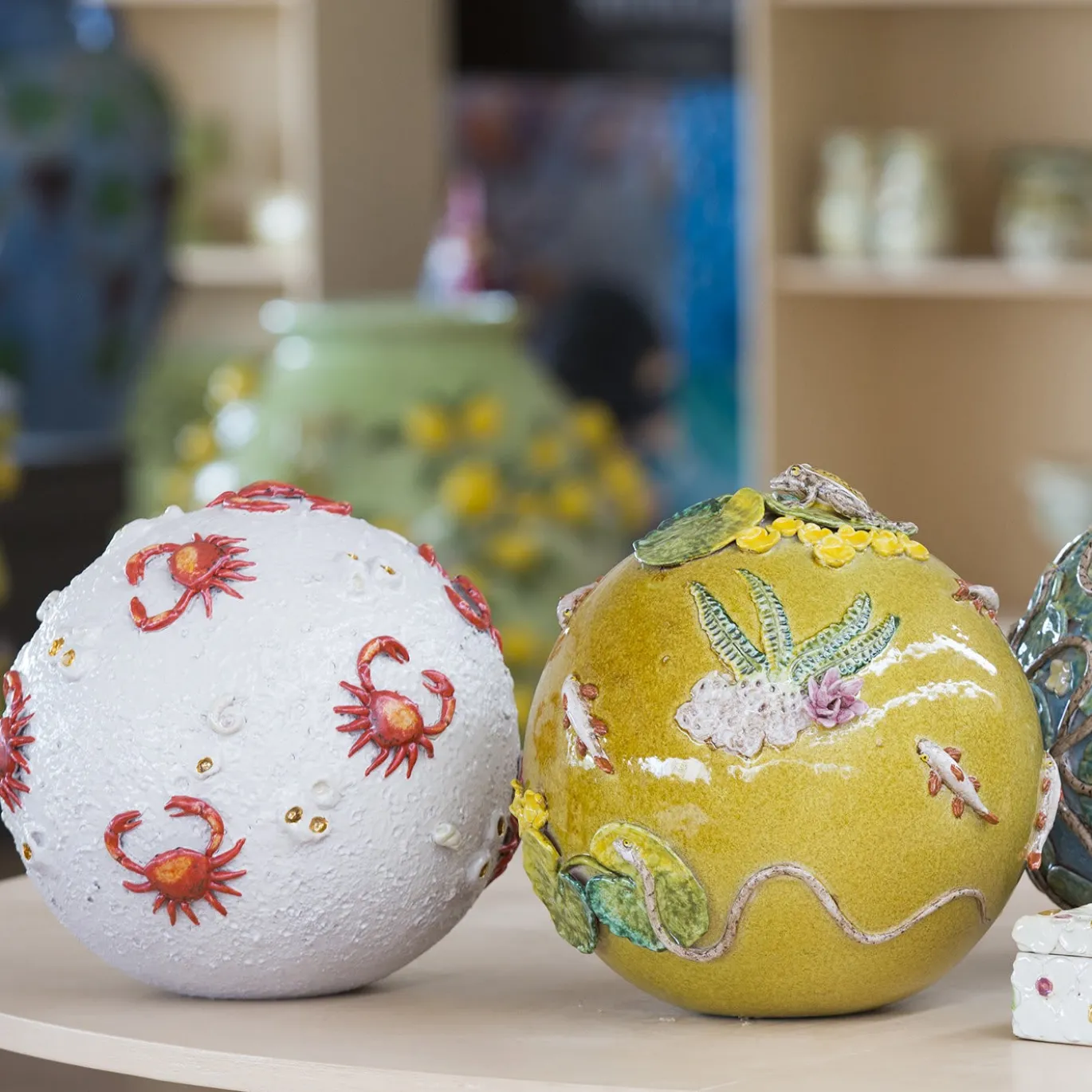 Sfera Granchio Maiolica