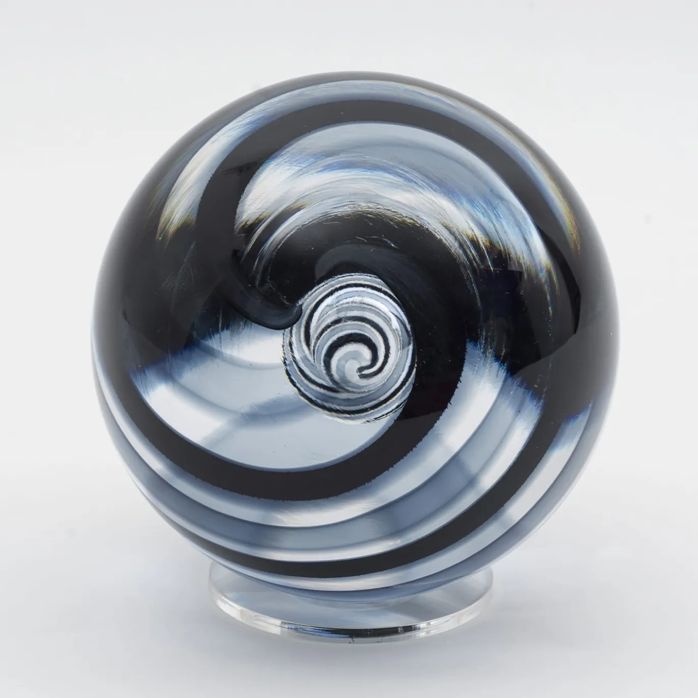Sfera in Vetro di Murano Nera