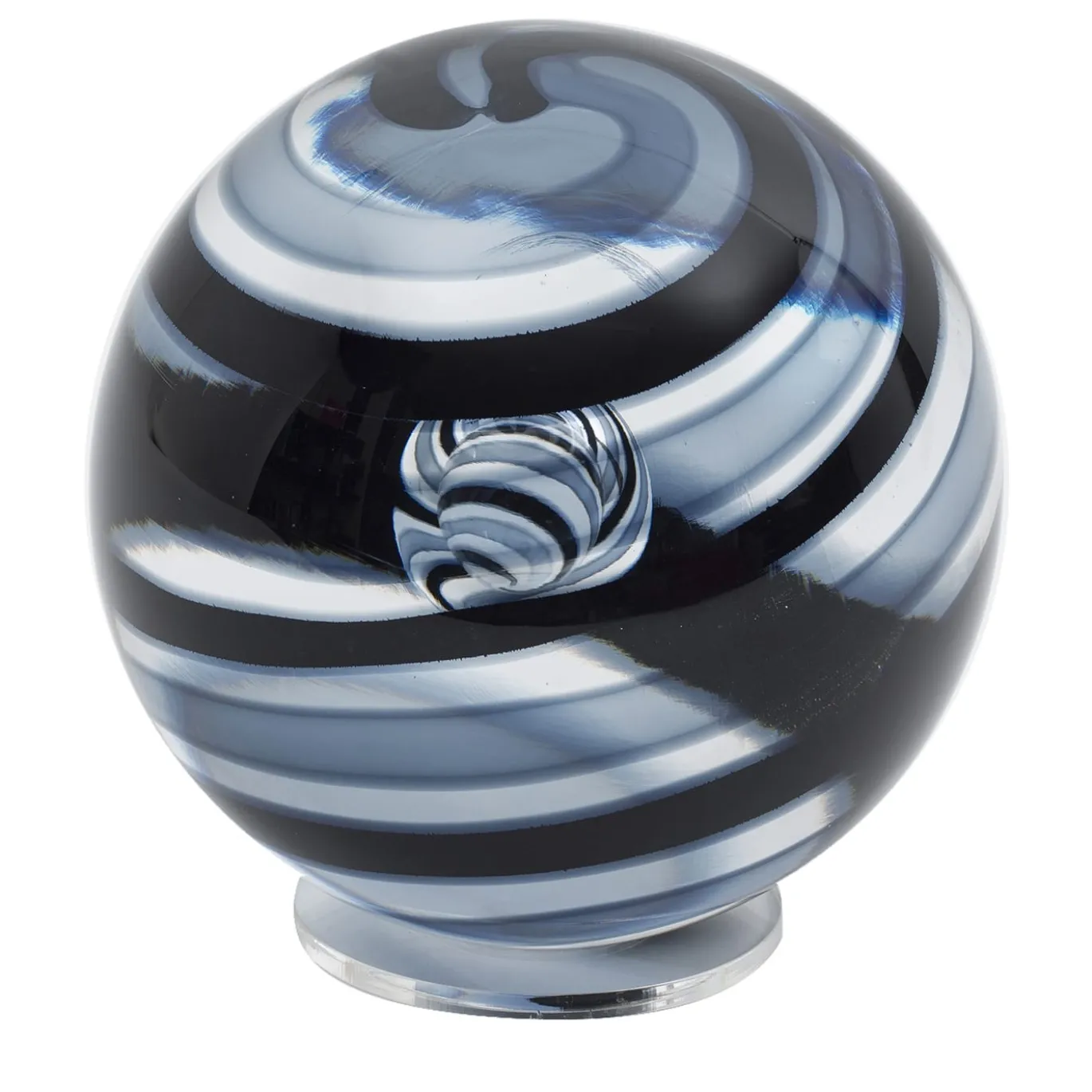 Sfera in Vetro di Murano Nera