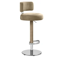 Sgabello Alfred in Pelle Beige #2 di Richard Hutten
