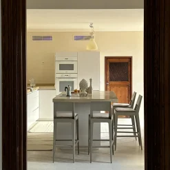 Sgabello Alustool in metallo grigio