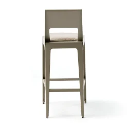 Sgabello Alustool in metallo grigio