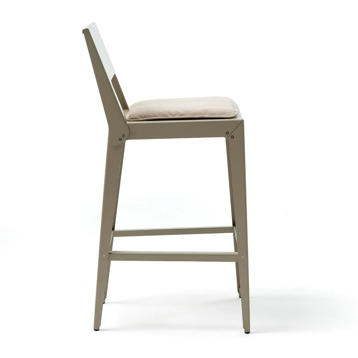 Sgabello Alustool in metallo grigio