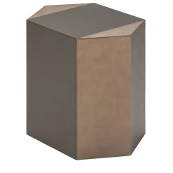 Sgabello Atlas con striscia centrale marrone