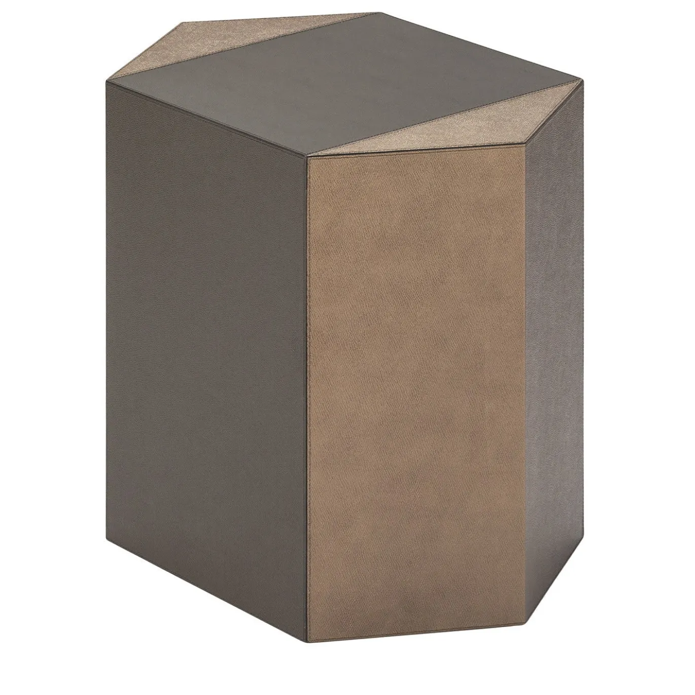 Sgabello Atlas con striscia centrale marrone