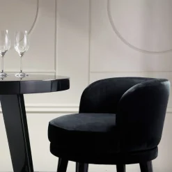 Sgabello bar girevole Isidoro nero