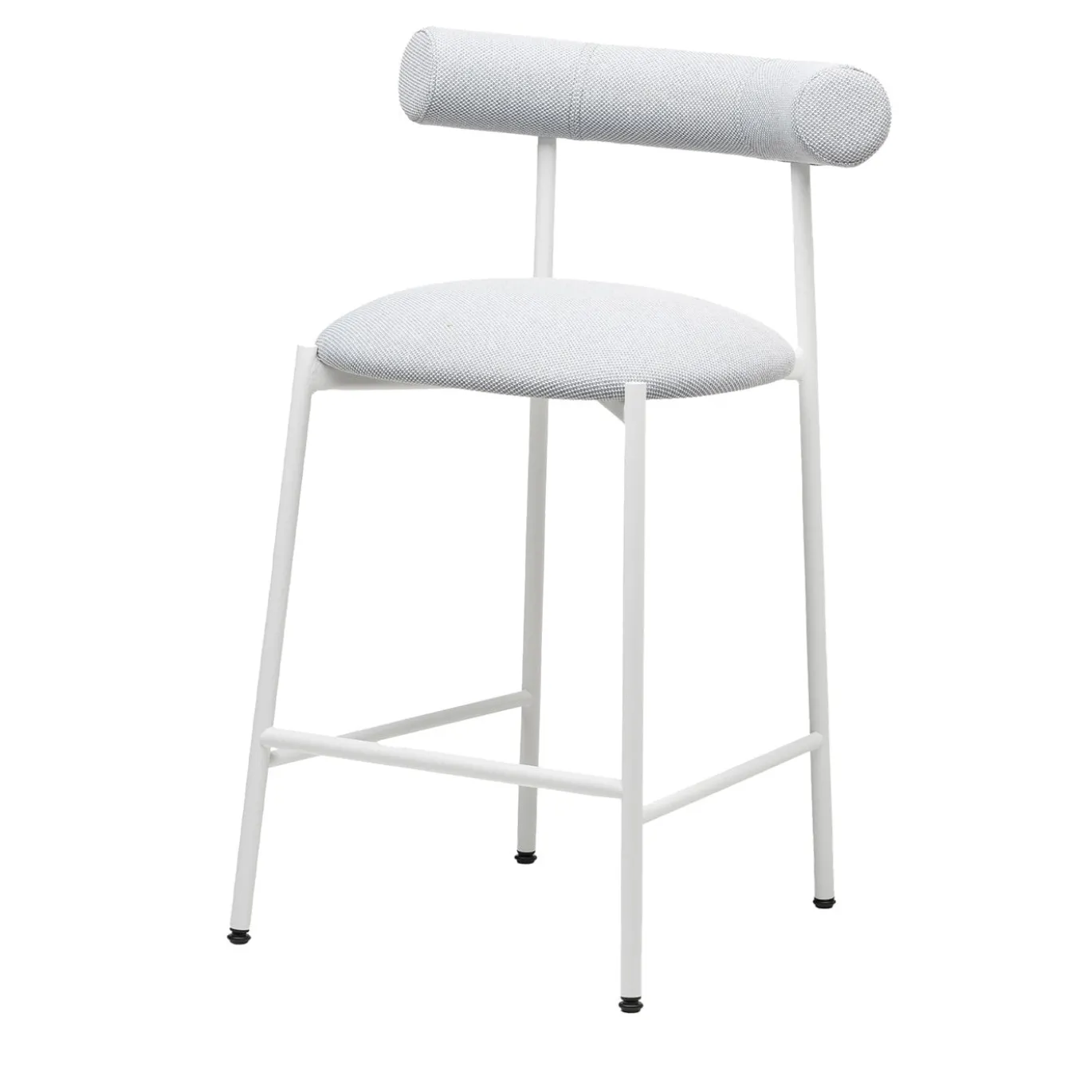 Sgabello basso bianco Pampa SG-65 di Studio Pastina