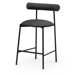 Sgabello basso nero Pampa SG-65 di Studio Pastina