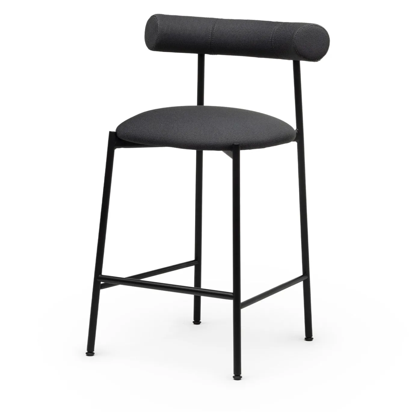 Sgabello basso nero Pampa SG-65 di Studio Pastina