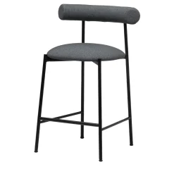 Sgabello basso Pampa SG-65 grigio e nero di Studio Pastina