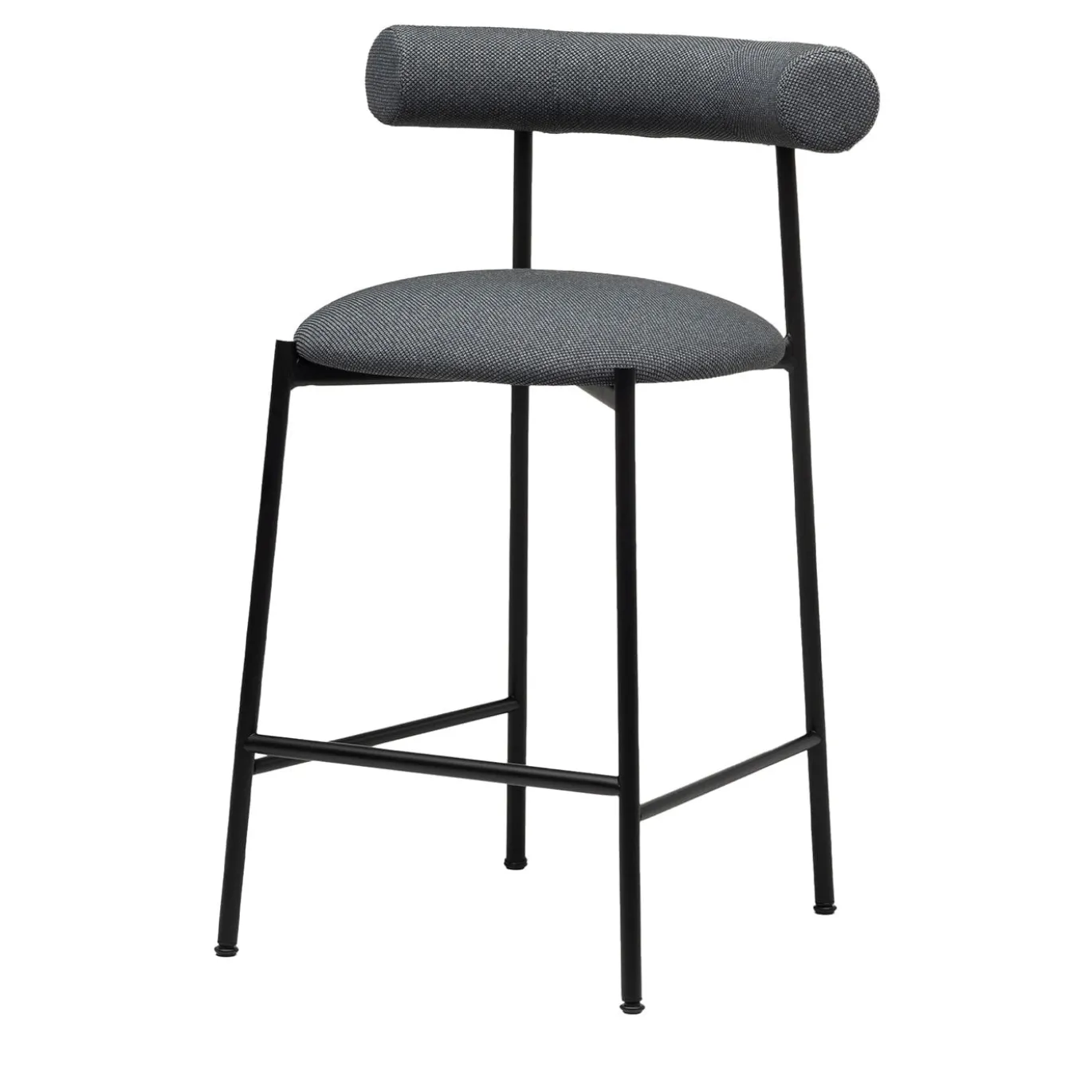 Sgabello basso Pampa SG-65 grigio e nero di Studio Pastina