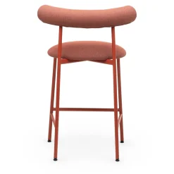 Sgabello basso Pampa SG-65 rosa e rosso di Studio Pastina