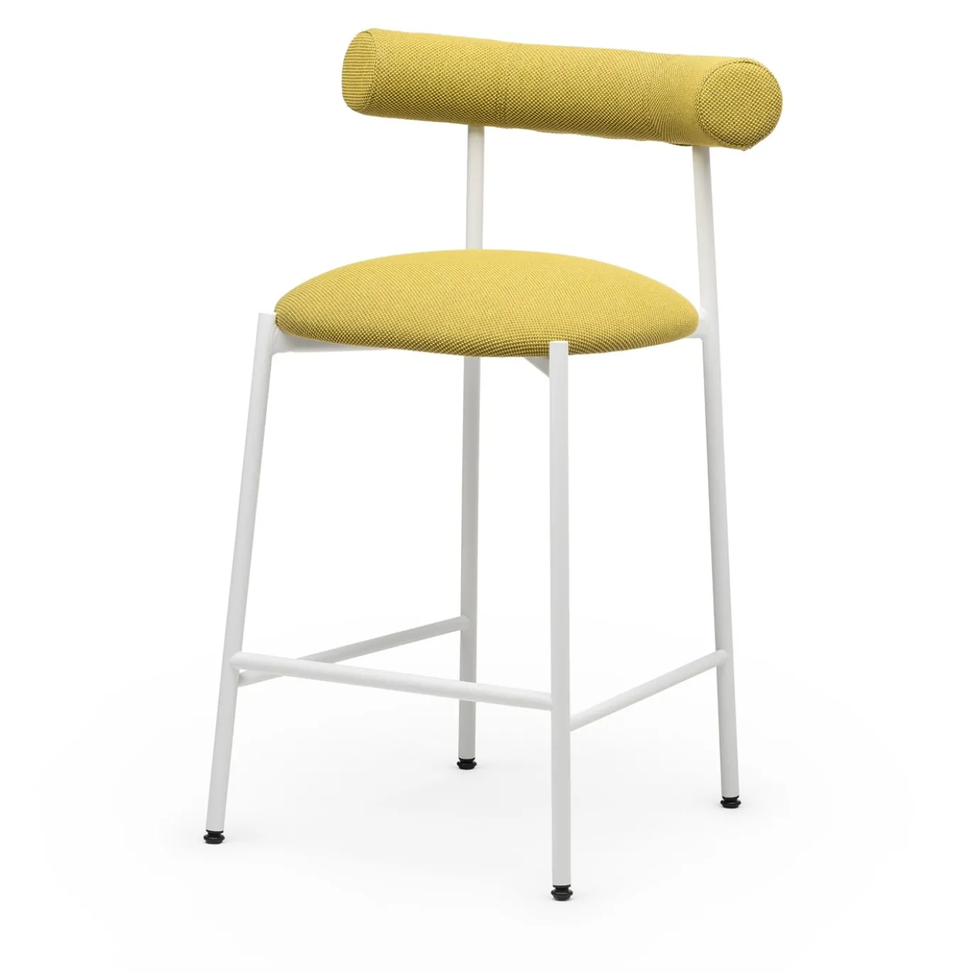 Sgabello basso Pampa SG-65 verde lime e bianco di Studio Pastina