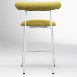 Sgabello basso Pampa SG-65 verde lime e bianco di Studio Pastina