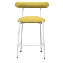 Sgabello basso Pampa SG-65 verde lime e bianco di Studio Pastina