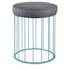 Sgabello Cage in ferro blu turchese