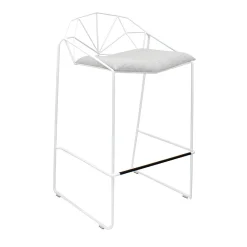 Sgabello Capri Bianco e Grigio