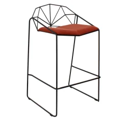 Sgabello Capri Nero e Arancione