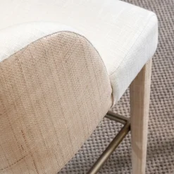 Sgabello Colette Raffia Bar Bianco della Collezione Riviera