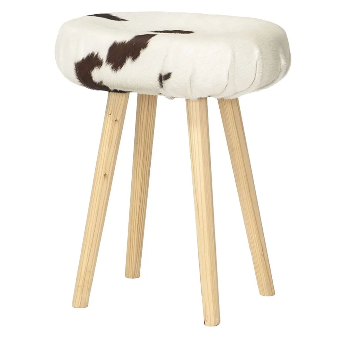 Sgabello con gambe ottagonali in legno Mucca #1
