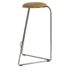 Sgabello da bancone Flow Alto in metallo con finitura Ultrablack