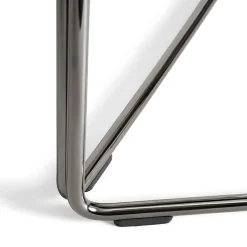 Sgabello da bancone Flow Alto in metallo con finitura Ultrablack