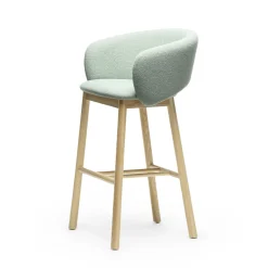 Sgabello da bar Bel Sg-75 verde chiaro di Pablo Regano
