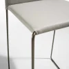 Sgabello da bar Bizzy in pelle Pearl