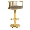 Sgabello da bar Clio in ottone dorato