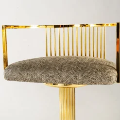 Sgabello da bar Clio in ottone dorato