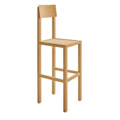 Sgabello da bar minimalista in legno di rovere di Mario Prandina