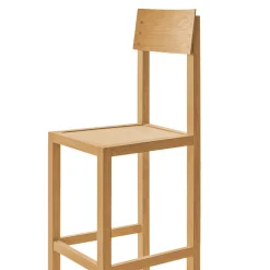 Sgabello da bar minimalista in legno di rovere di Mario Prandina