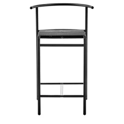 Sgabello da cucina nero con sedile in Lasten