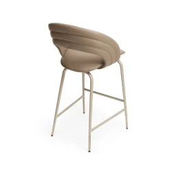 Sgabello da esterno Kylo in pelle beige