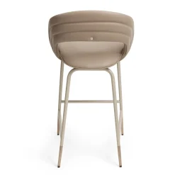 Sgabello da esterno Kylo in pelle beige